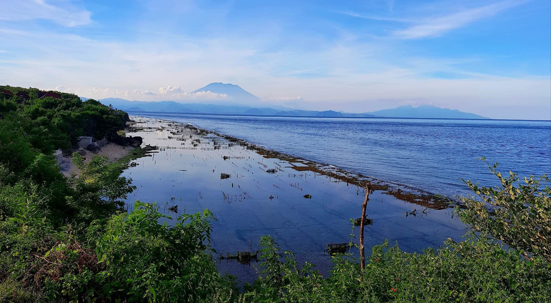 Stunning panoramic ocean and Mount Agung view from the property